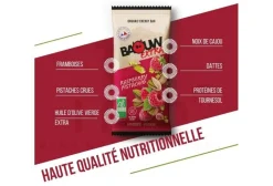 Barre énergétique bio Extra - Framboise - Pistache