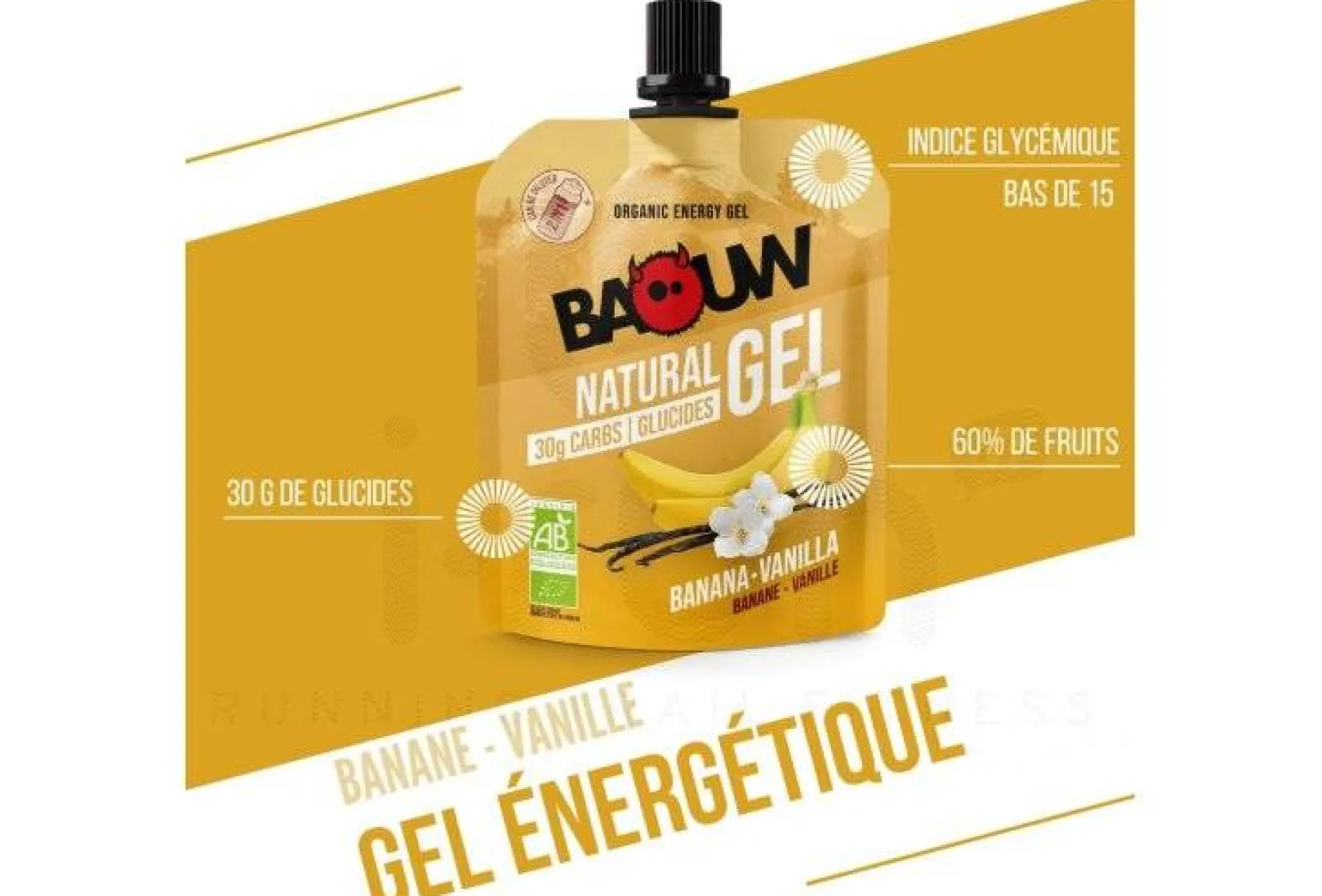 Gel naturel bio - Banane - Vanille