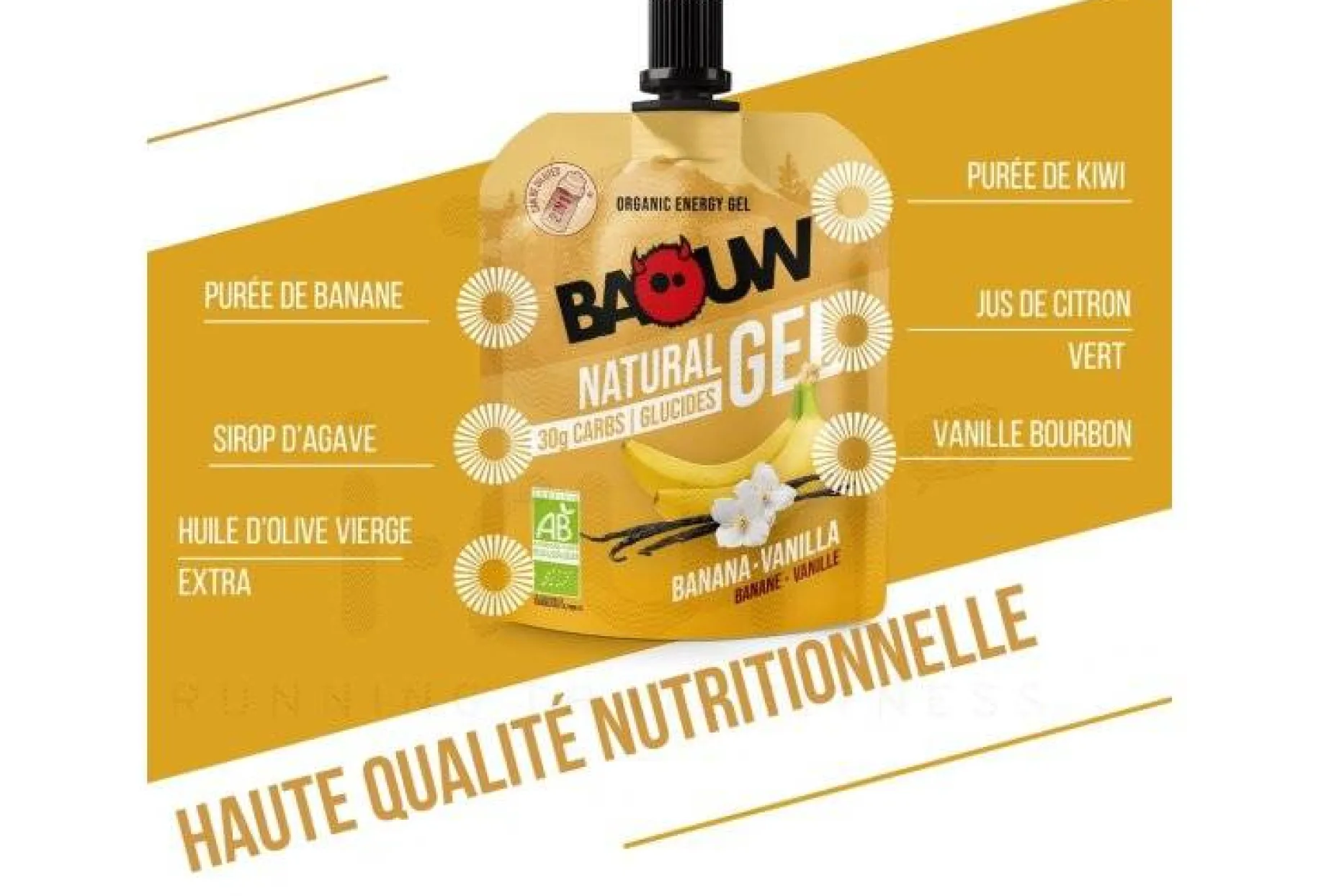 Gel naturel bio - Banane - Vanille