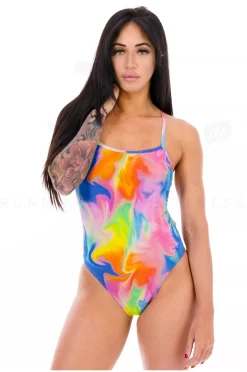 Printed V-back femme